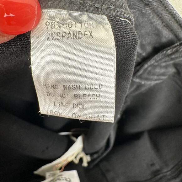 NEW ee:some Wide Leg Jeans Cropped Frayed Hem Boho Festival Black Denim Small - Picture 6 of 9